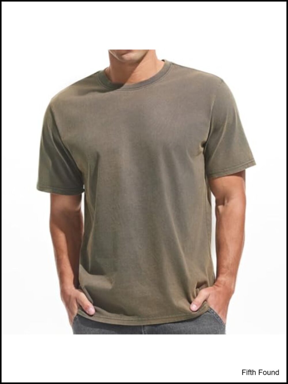 Heavy Weight 100% Cotton T-Shirt 250gsm Distressed Washed Crew Neck Tee